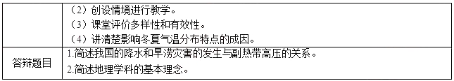2018上半年初中地理教師資格證面試真題(第一批)考題回顧4 2018上半年初中地理教師資格證面試真題(第一批)考題回顧4