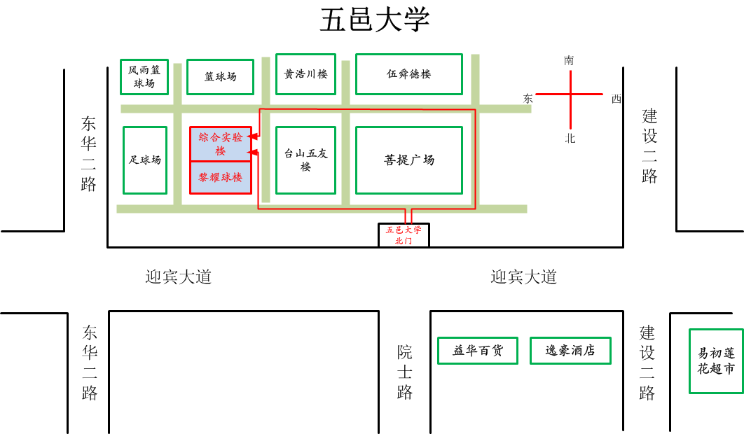 江門(mén)五邑大學(xué)考點(diǎn)地圖